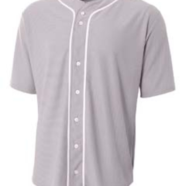 Short Sleeve Full Button Baseball Top Thumbnail
