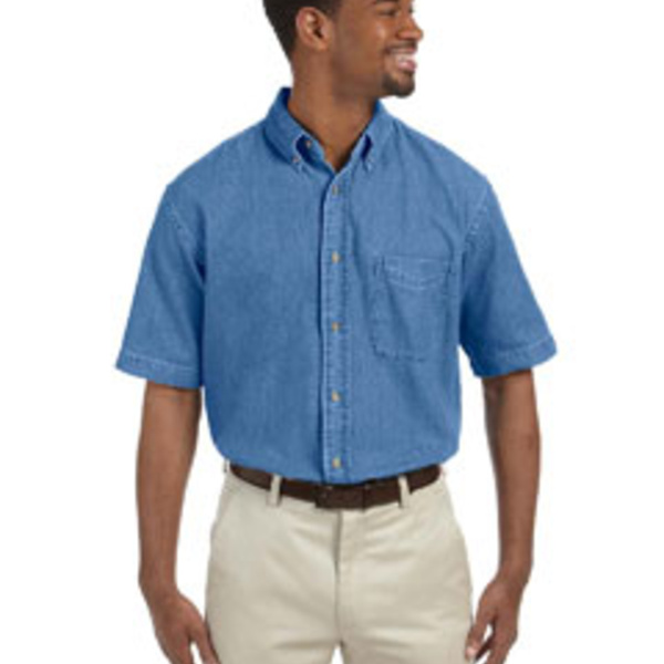Men's Short-Sleeve Denim Shirt Thumbnail