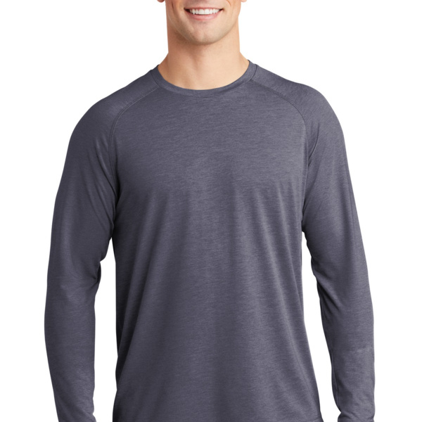 PosiCharge ® Long Sleeve Tri Blend Wicking Raglan Tee Thumbnail