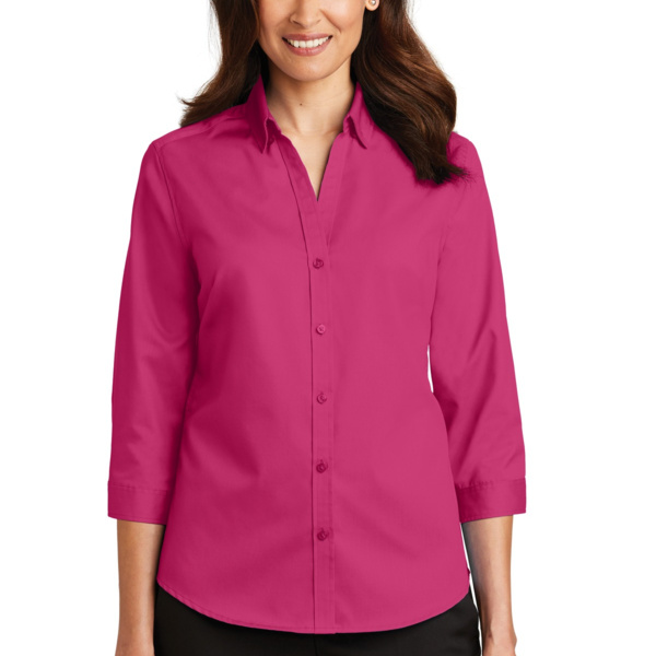 Ladies 3/4 Sleeve SuperPro Twill Shirt Thumbnail