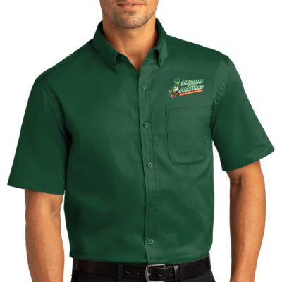 Button Down-Digital Print-Full Color- - Short Sleeve SuperPro React Twill Shirt Thumbnail