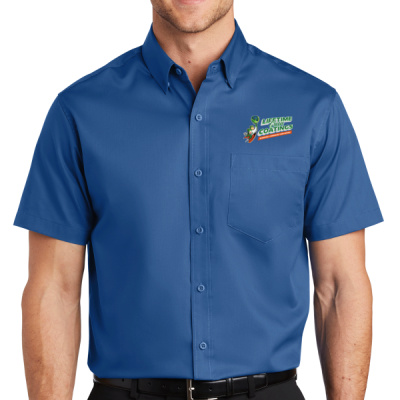 Button Down-Digital Print-Full Color- - Short Sleeve SuperPro Twill Shirt Thumbnail