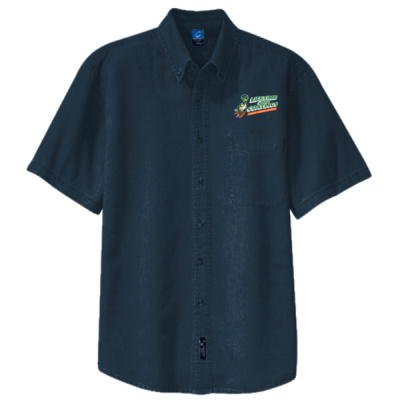 Button Down-Digital Print-Full Color-Short Sleeve Value Denim Shirt Thumbnail