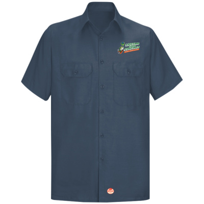 Button Down-Digital Print-Full Color- - Short Sleeve Solid Ripstop Shirt Thumbnail