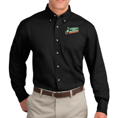 Button Down Long Sleeve-Digital Print-Full Color- - Long Sleeve Twill Shirt Thumbnail