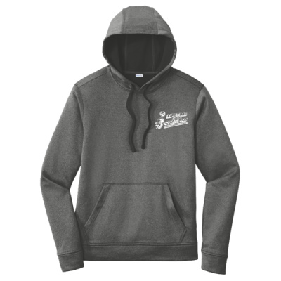 Hoodie-Digital Print-White Lettering-PosiCharge ® Sport Wick ® Heather Fleece Hooded Pullover Thumbnail