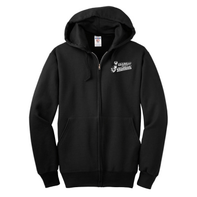 Sweatshirt-Digital Print-White Lettering-Super Sweats ® NuBlend ® Full Zip Hooded Sweatshirt Thumbnail