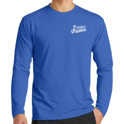 Long Sleeve Tee-Digital Print-White Lettering- - Long Sleeve Performance Blend Tee Thumbnail
