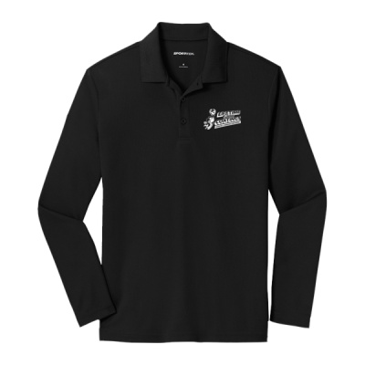 Polo Long Sleeve -Digital Print-White Lettering - PosiCharge ® RacerMesh ® Long Sleeve Polo Thumbnail