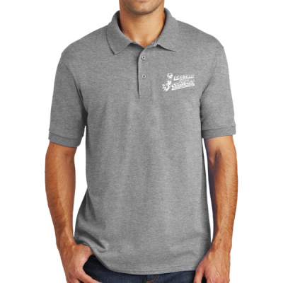 Polo-Digital Print-White Lettering - Core Blend Jersey Knit Polo Thumbnail