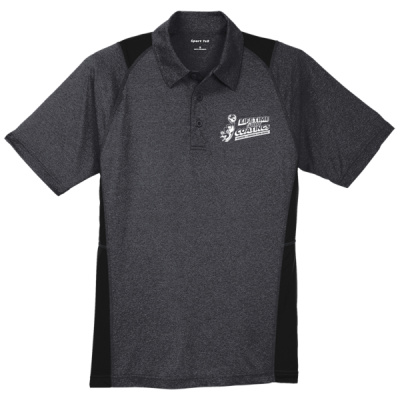 Polo-Digital Print-White Lettering - Heather Colorblock Contender Polo Thumbnail