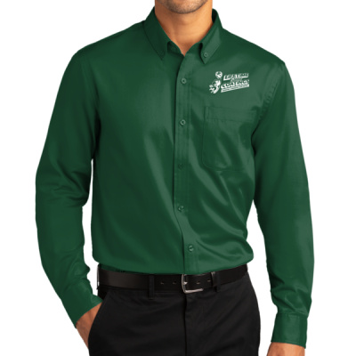 Button Down Long Sleeve-Digital Print-White Lettering-Long Sleeve SuperPro React Twill Shirt Thumbnail