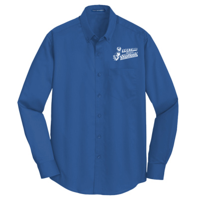Button Down Long Sleeve-Digital Print-White Lettering-Tall SuperPro Twill Shirt Thumbnail