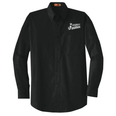 Button Down Long Sleeve-Digital Print-White Lettering-Long Sleeve SuperPro Twill Shirt Thumbnail