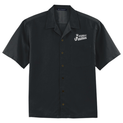 Button Down-Digital Print-White Lettering-Easy Care Camp Shirt Thumbnail