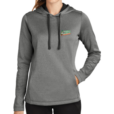 Hoodie-Digital Print-Full Color- - Ladies PosiCharge ® Sport Wick ® Heather Fleece Hooded Pullover Thumbnail