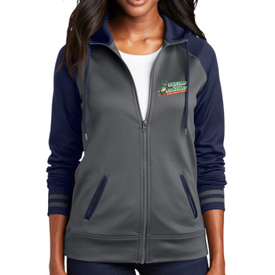 Sweatshirt-Digital Print-Full Color- - Ladies Sport Wick ® Varsity Fleece Full Zip Hooded Jacket Thumbnail