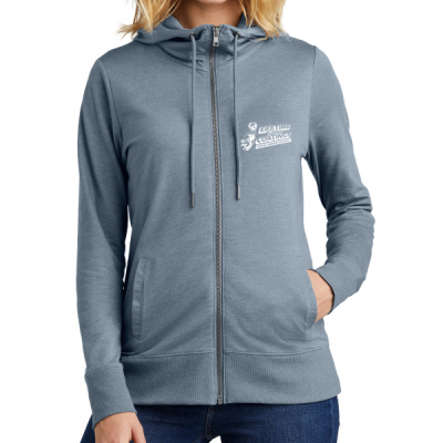 Sweatshirt-Digital Print-White Lettering-Women's Featherweight French Terry Full Zip Hoodie Thumbnail