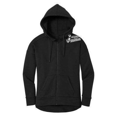 Sweatshirt-Digital Print-White Lettering-Women's Perfect Weight ® Fleece Drop Shoulder Full Zip Hoodie Thumbnail