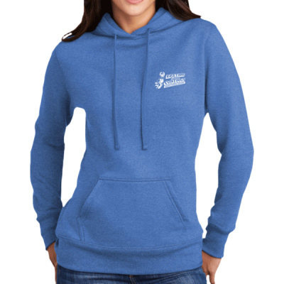Hoodie-Digital Print-White Lettering-Ladies Core Fleece Pullover Hooded Sweatshirt Thumbnail