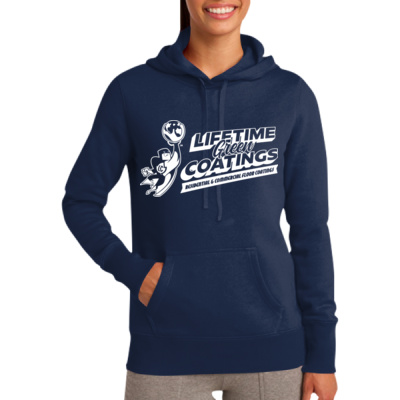Hoodie-Digital Print-White Lettering- Ladies Pullover Hooded Sweatshirt Thumbnail