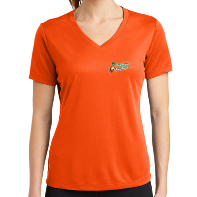 Tee-Digital Print-Full Color- - Ladies PosiCharge ® RacerMesh ® V Neck Tee Thumbnail