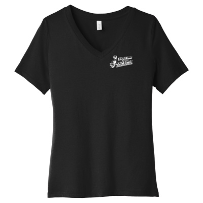 Tee-Digital Print-White Lettering-Women's Relaxed Jersey Short Sleeve V Neck Tee Thumbnail