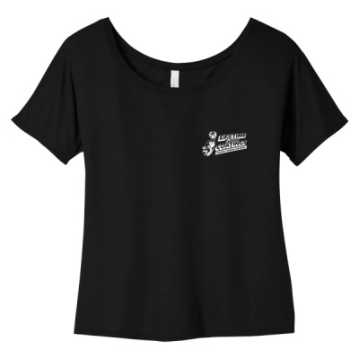 Tee-Digital Print-White Lettering-Women's Slouchy Tee Thumbnail