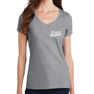 Tee-Digital Print-White Lettering-Ladies Fan Favorite V Neck Tee Thumbnail