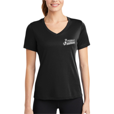 Tee-Digital Print-White Lettering-Ladies PosiCharge ® Competitor V Neck Tee Thumbnail