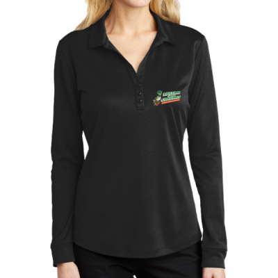 Polo Long Sleeve-Digital Print-Full Color- - Ladies Silk Touch Performance Long Sleeve Polo Thumbnail