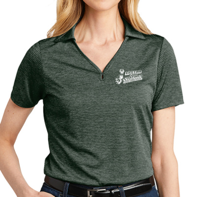 Polo-Digital Print-White Lettering - Ladies Shadow Stripe Polo Thumbnail