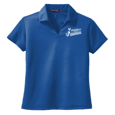 Polo-Digital Print-White Lettering - Ladies Dri Mesh ® V Neck Polo Thumbnail