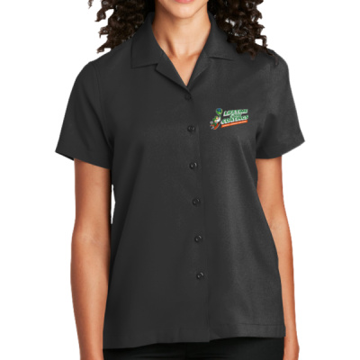 Button Down-Digital Print-Full Color- - Ladies Short Sleeve Performance Staff Shirt Thumbnail